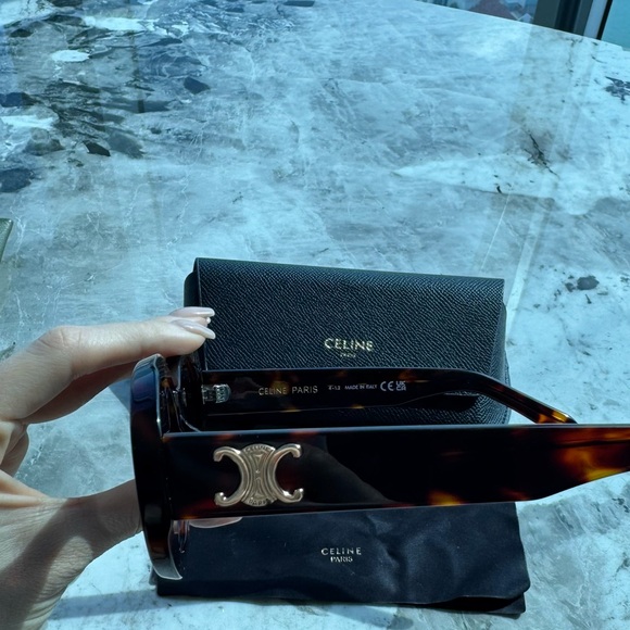 Celine Tortoise Shell Women's Sunglasses - Picture 3 of 5